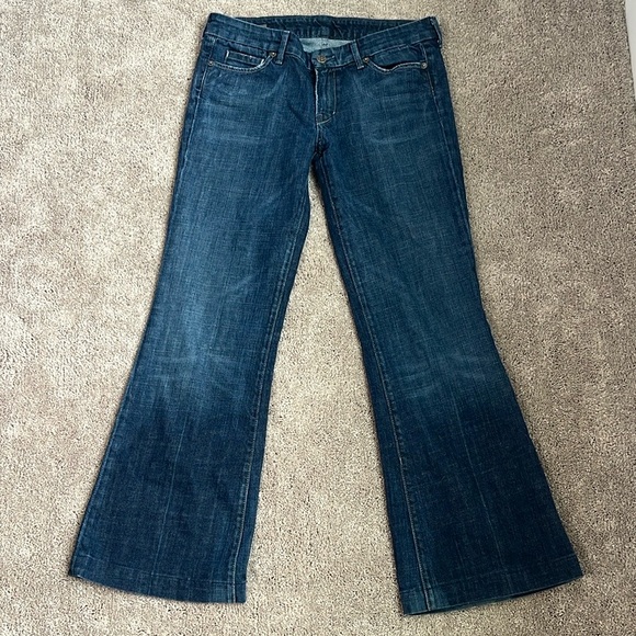 Citizens of Humanity Fay Blue Flare Wide Leg Jeans - Picture 2 of 13